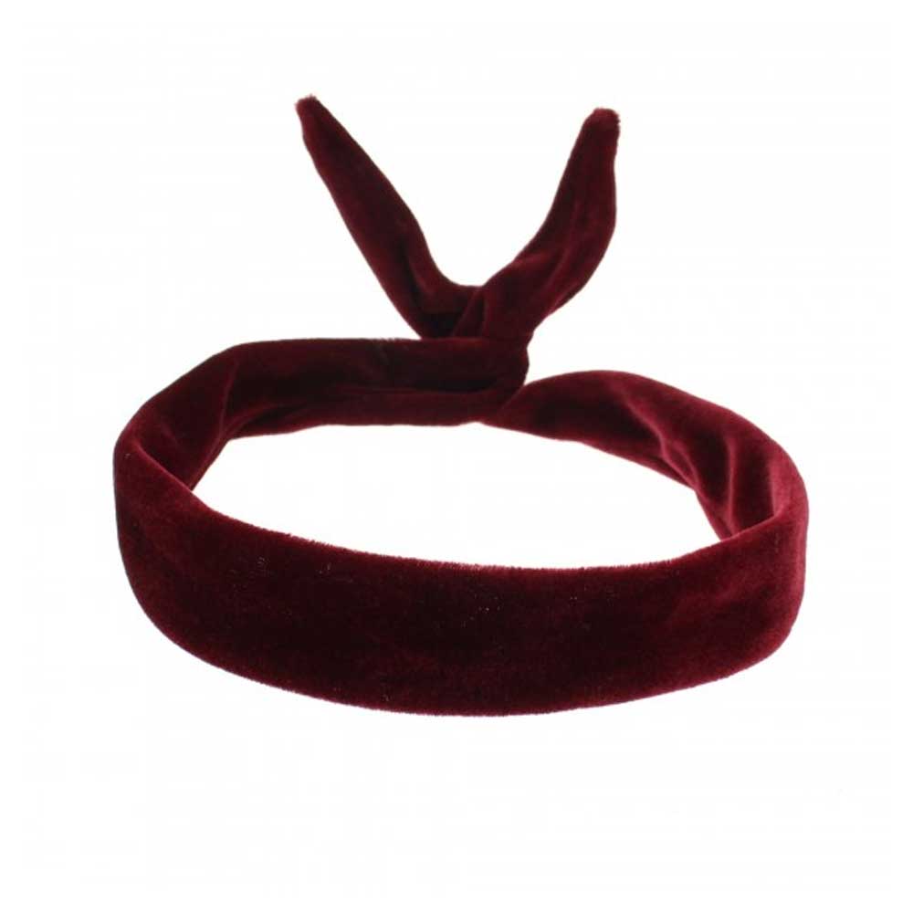 Zac's Alter Ego - Velvet wire Ijzerdraad haarband - Rood